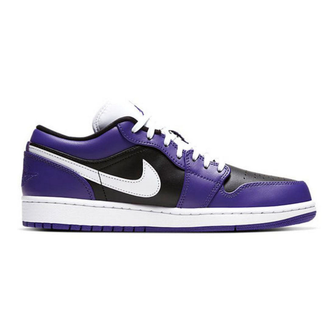 Air Jordan 1 Low 'Court Purple Black'- Streetwear Fashion - lacezy.com