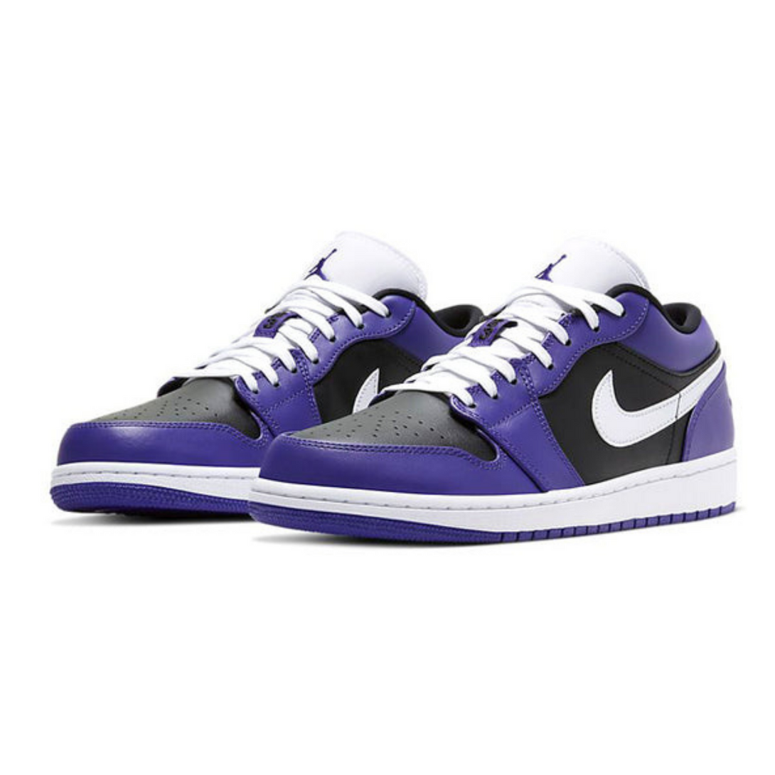 Air Jordan 1 Low 'Court Purple Black'- Streetwear Fashion - lacezy.com