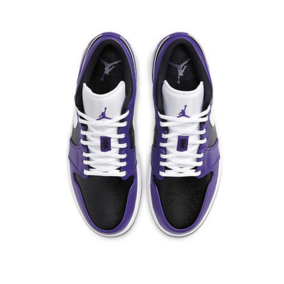 Air Jordan 1 Low 'Court Purple Black'- Streetwear Fashion - lacezy.com