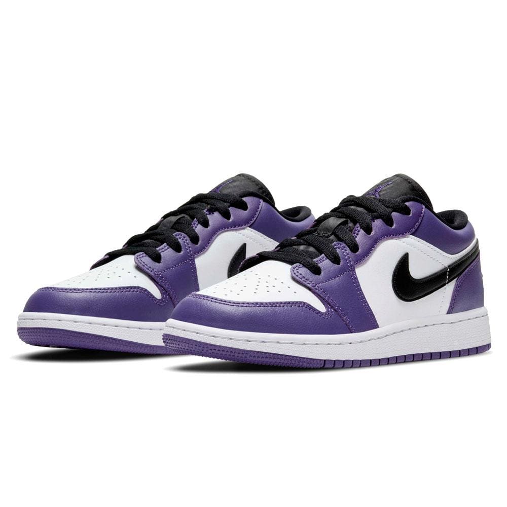 Air Jordan 1 Low GS "Court Purple White"- Streetwear Fashion - lacezy.com