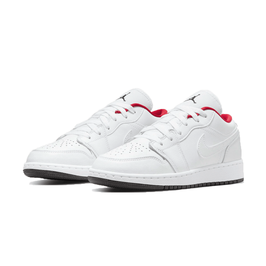 Air Jordan 1 Low GS White Black Infrared- Streetwear Fashion - lacezy.com