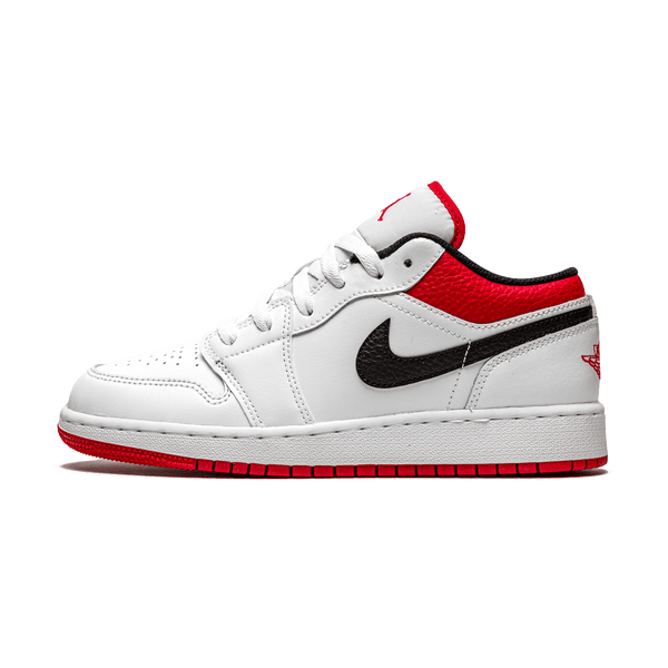 Air Jordan 1 Low GS 'White Gym Red'- Streetwear Fashion - lacezy.com