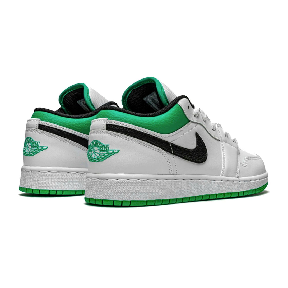 Air Jordan 1 Low GS 'White Lucky Green'- Streetwear Fashion - lacezy.com