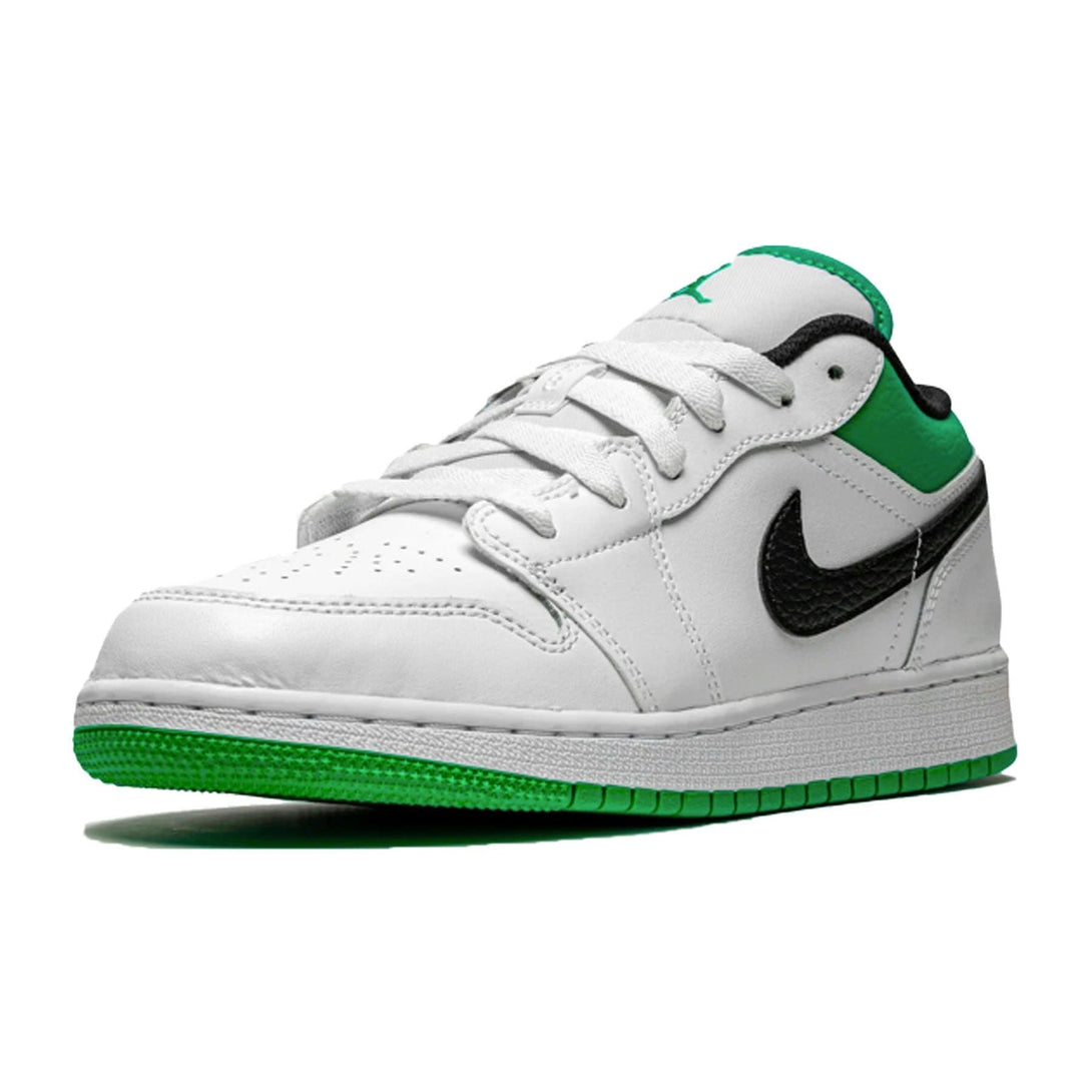 Air Jordan 1 Low GS 'White Lucky Green'- Streetwear Fashion - lacezy.com