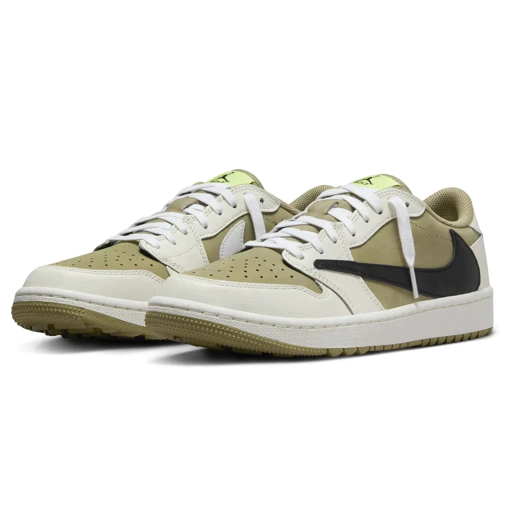 Air Jordan 1 Low Golf x Travis Scott 'Neutral Olive'- Streetwear Fashion - lacezy.com