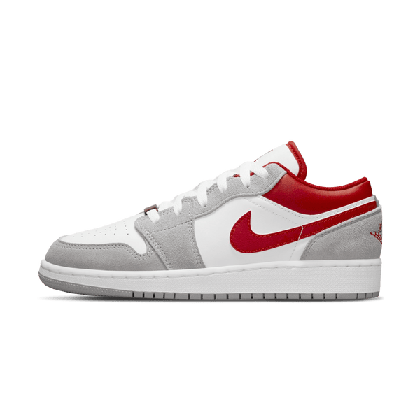 Air Jordan 1 Low SE GS 'Light Smoke Grey Gym Red'- Streetwear Fashion - lacezy.com