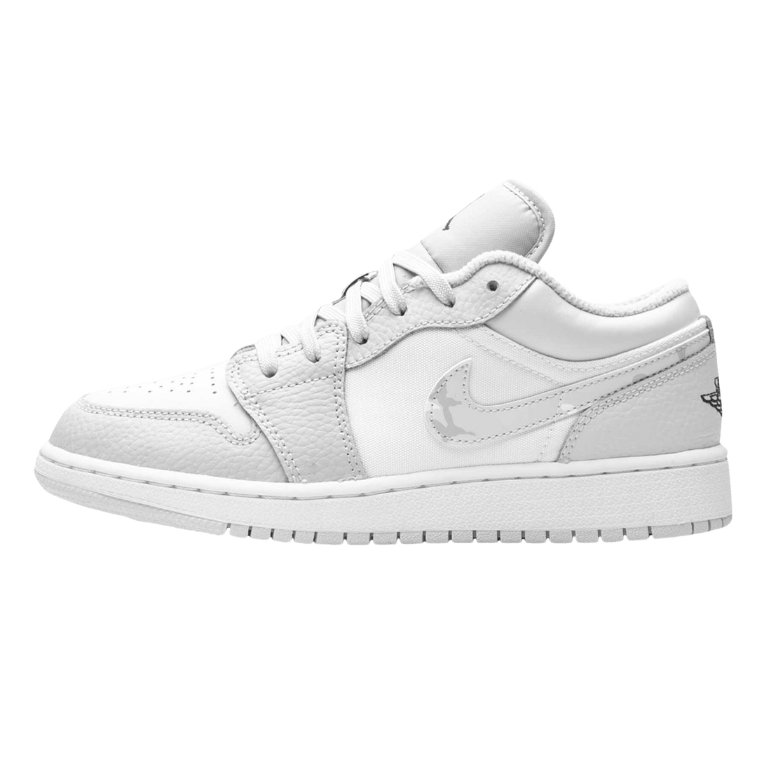 Air Jordan 1 Low SE GS 'White Camo'- Streetwear Fashion - lacezy.com