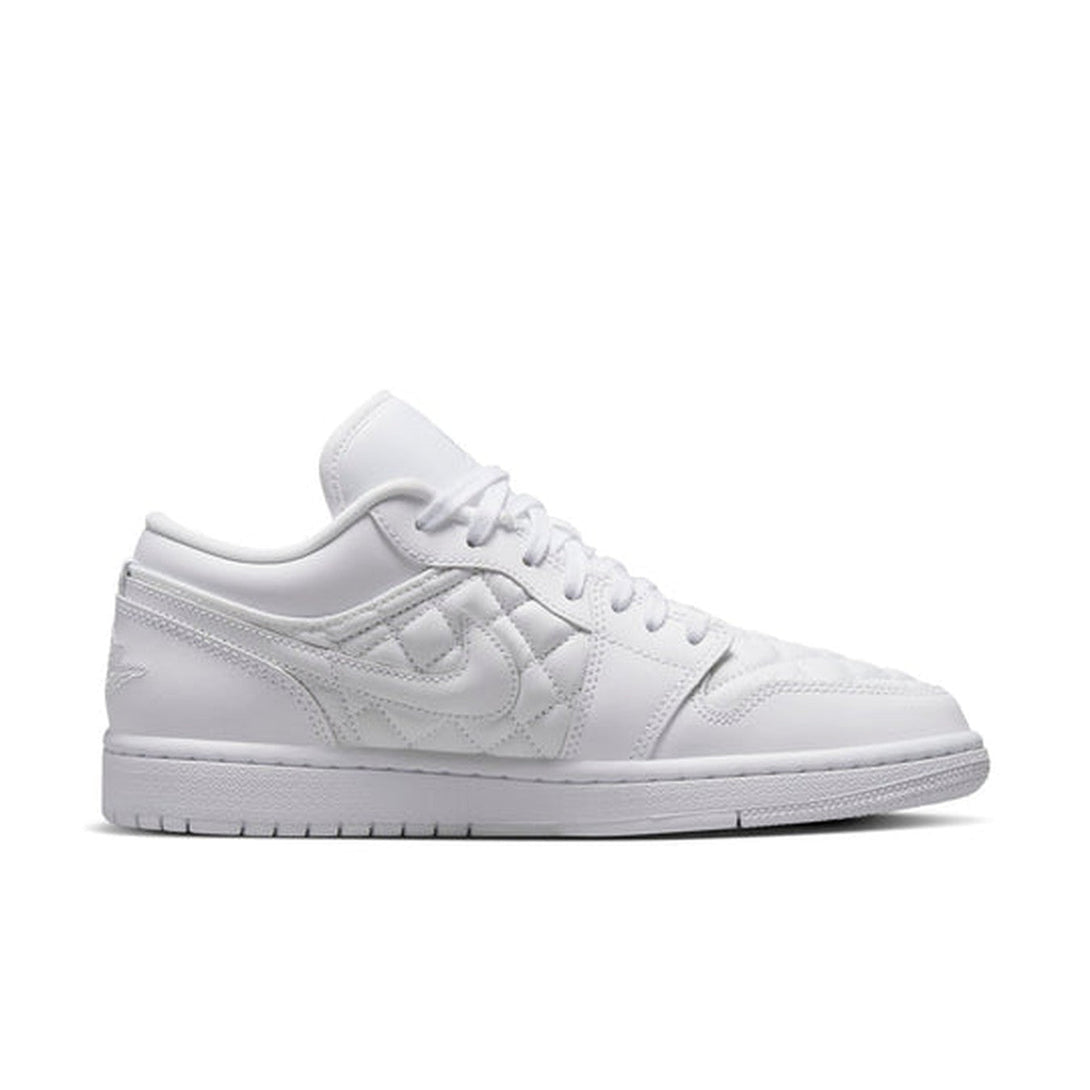 Air Jordan 1 Low 'Triple White Quilted' Wmns- Streetwear Fashion - lacezy.com