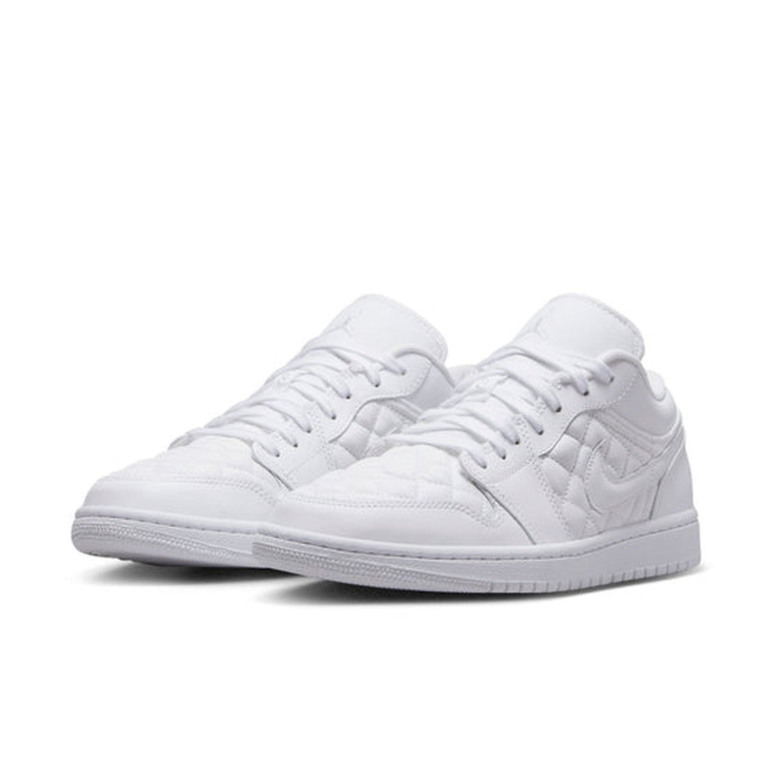 Air Jordan 1 Low 'Triple White Quilted' Wmns- Streetwear Fashion - lacezy.com