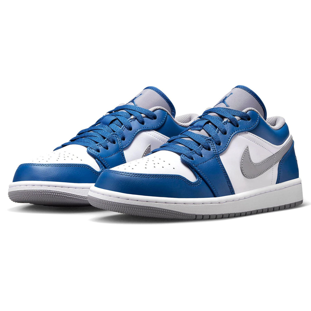 Air Jordan 1 Low 'True Blue Cement'- Streetwear Fashion - lacezy.com