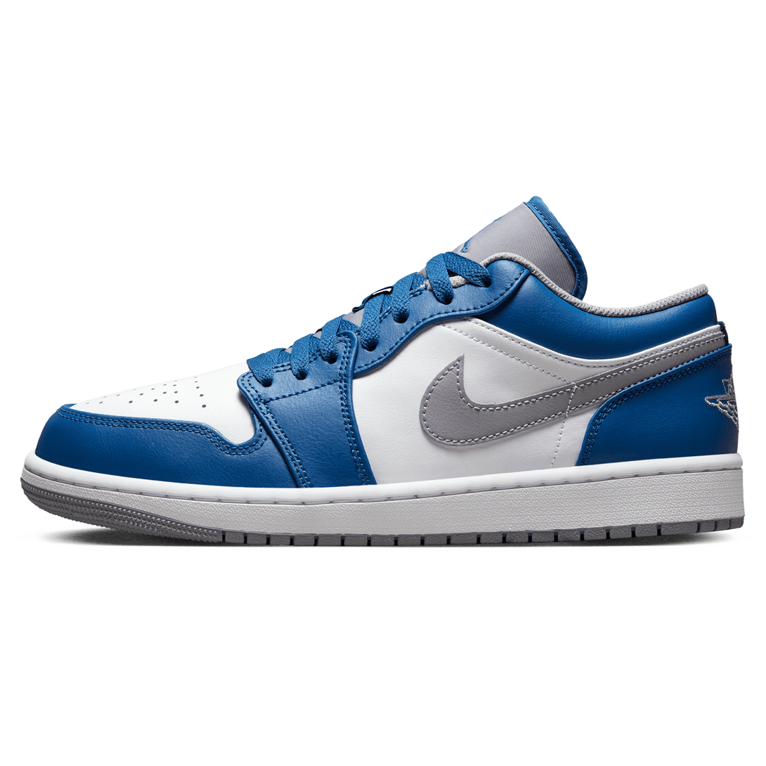 Air Jordan 1 Low 'True Blue Cement'- Streetwear Fashion - lacezy.com