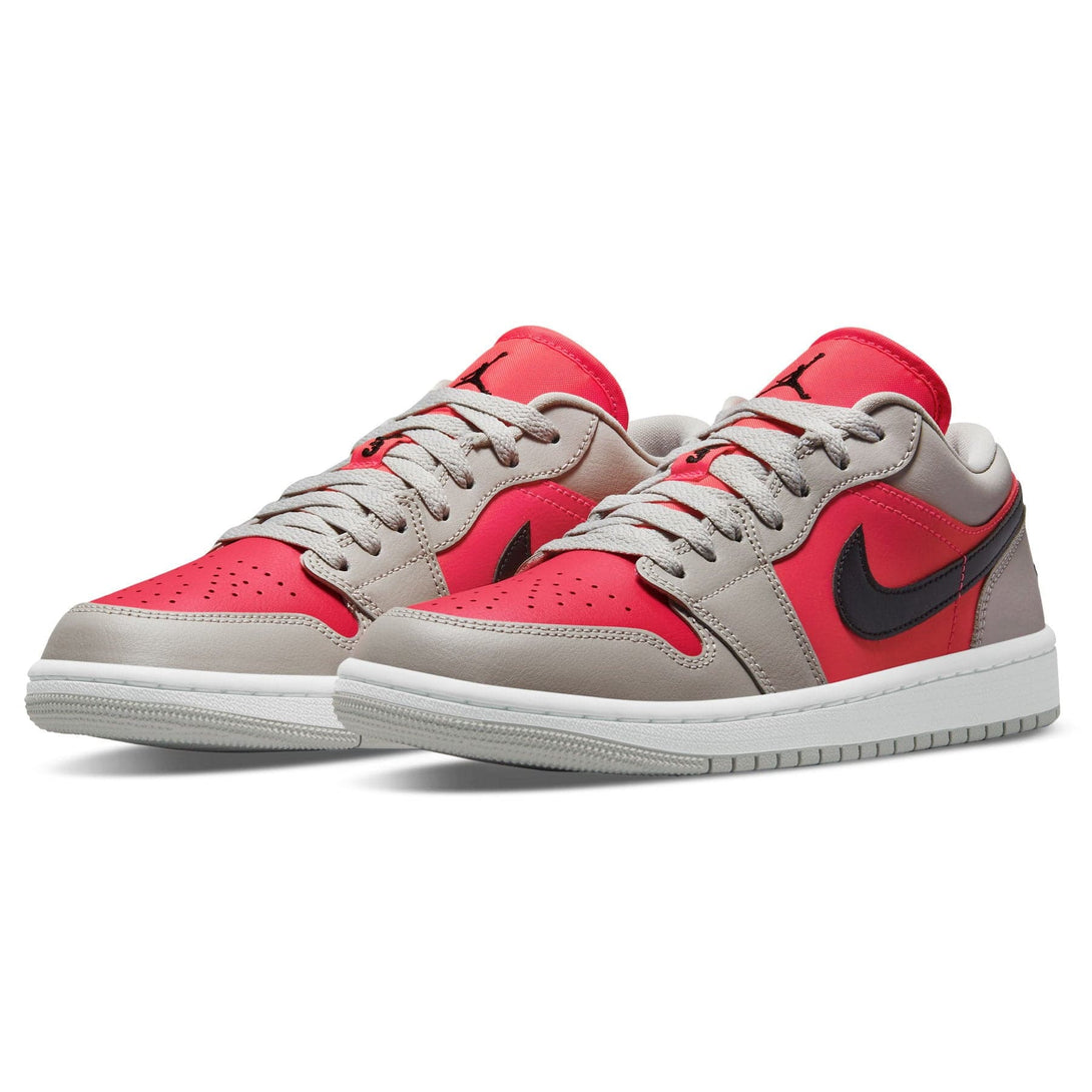 Air Jordan 1 Low Wmns 'Light Iron Ore Siren Red'- Streetwear Fashion - lacezy.com