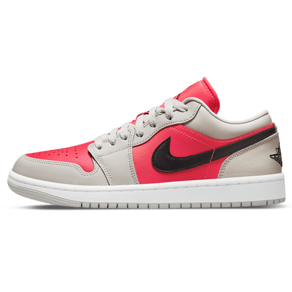 Air Jordan 1 Low Wmns 'Light Iron Ore Siren Red'- Streetwear Fashion - lacezy.com