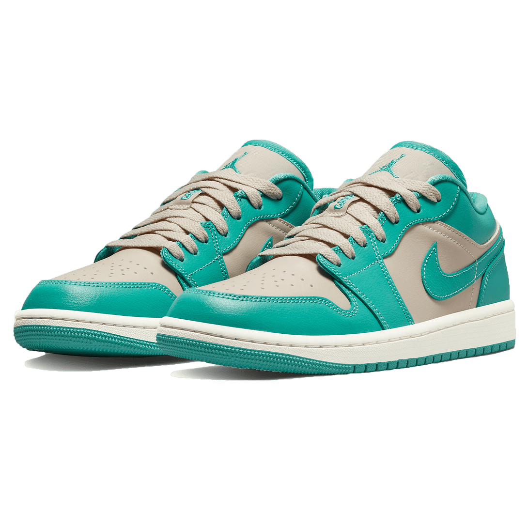 Air Jordan 1 Low Wmns 'Tropical Teal Sandy Beige'- Streetwear Fashion - lacezy.com