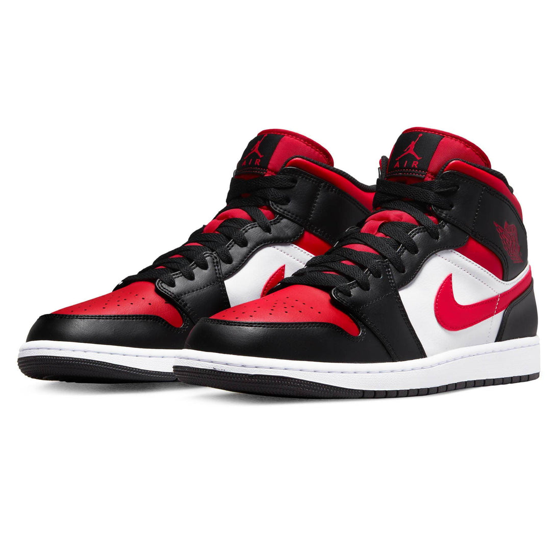 Air Jordan 1 Mid 'Black Fire Red'- Streetwear Fashion - lacezy.com