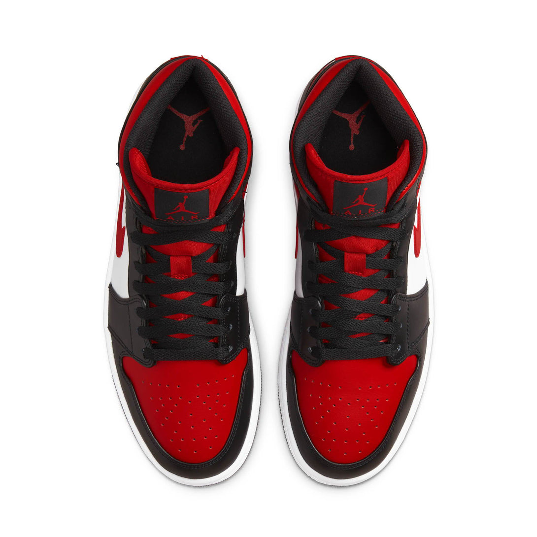 Air Jordan 1 Mid 'Black Fire Red'- Streetwear Fashion - lacezy.com