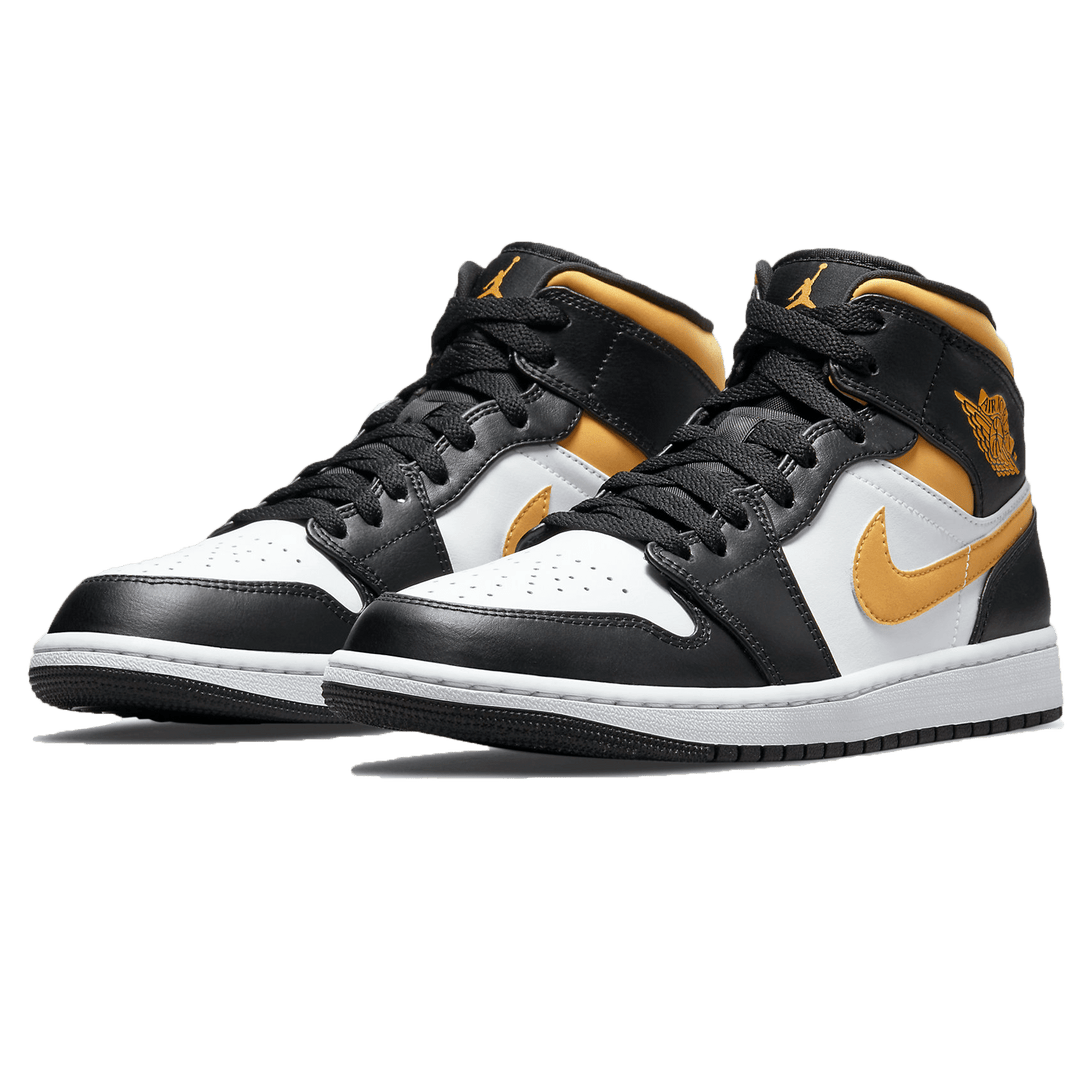 Air Jordan 1 Mid 'Black University Gold'- Streetwear Fashion - lacezy.com