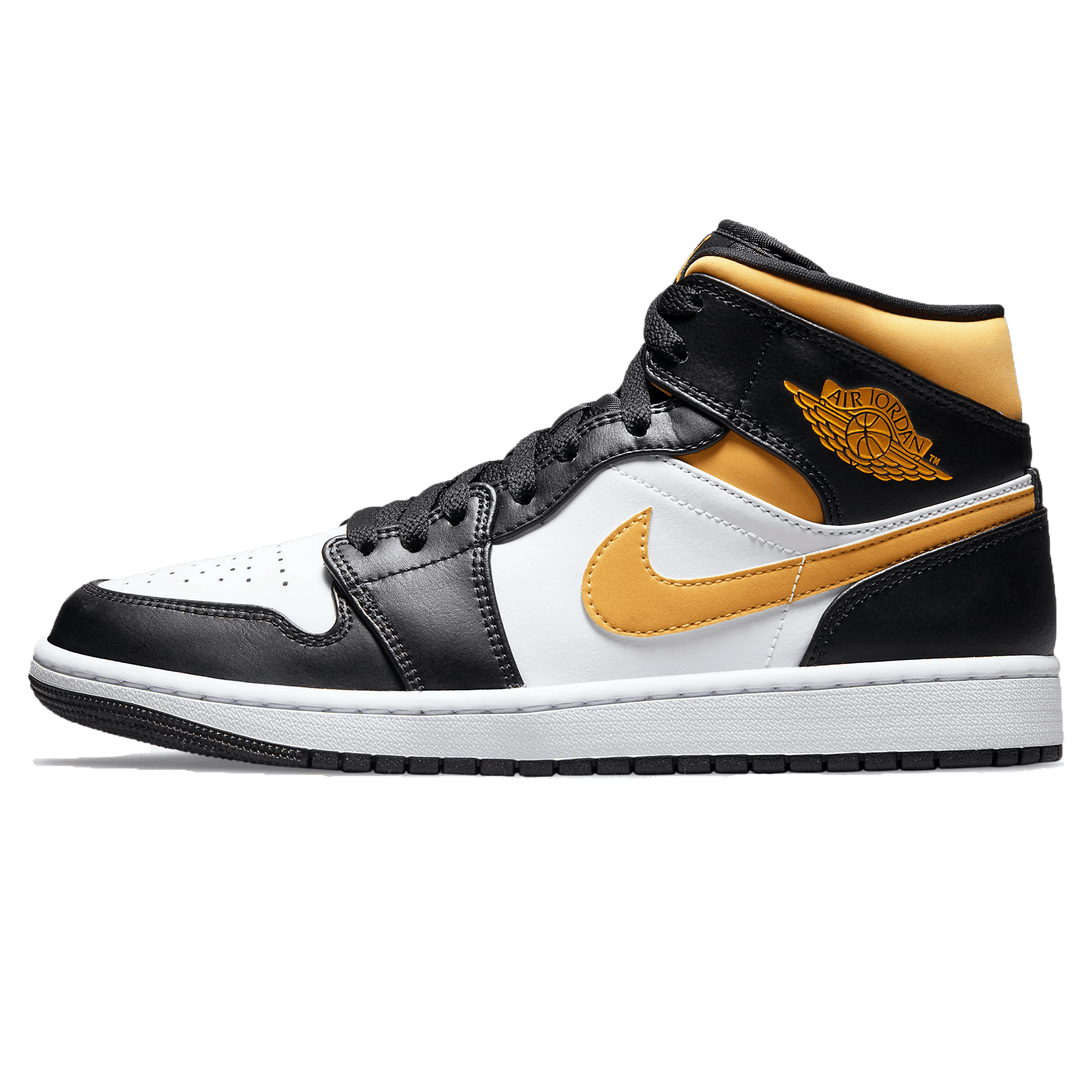 Air Jordan 1 Mid 'Black University Gold'- Streetwear Fashion - lacezy.com