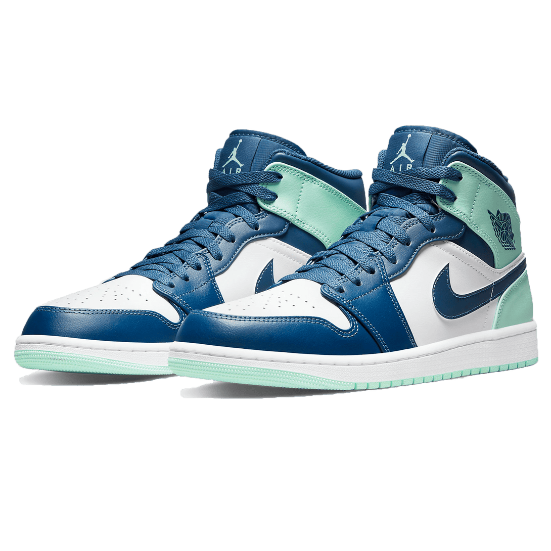 Air Jordan 1 Mid 'Blue Mint'- Streetwear Fashion - lacezy.com