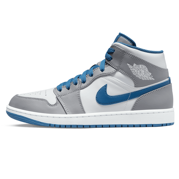 Air Jordan 1 Mid 'Cement True Blue'- Streetwear Fashion - lacezy.com