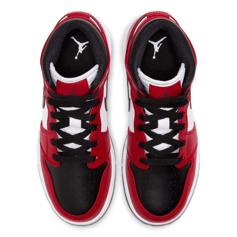 Air Jordan 1 Mid Chicago Black Toe GS- Streetwear Fashion - lacezy.com