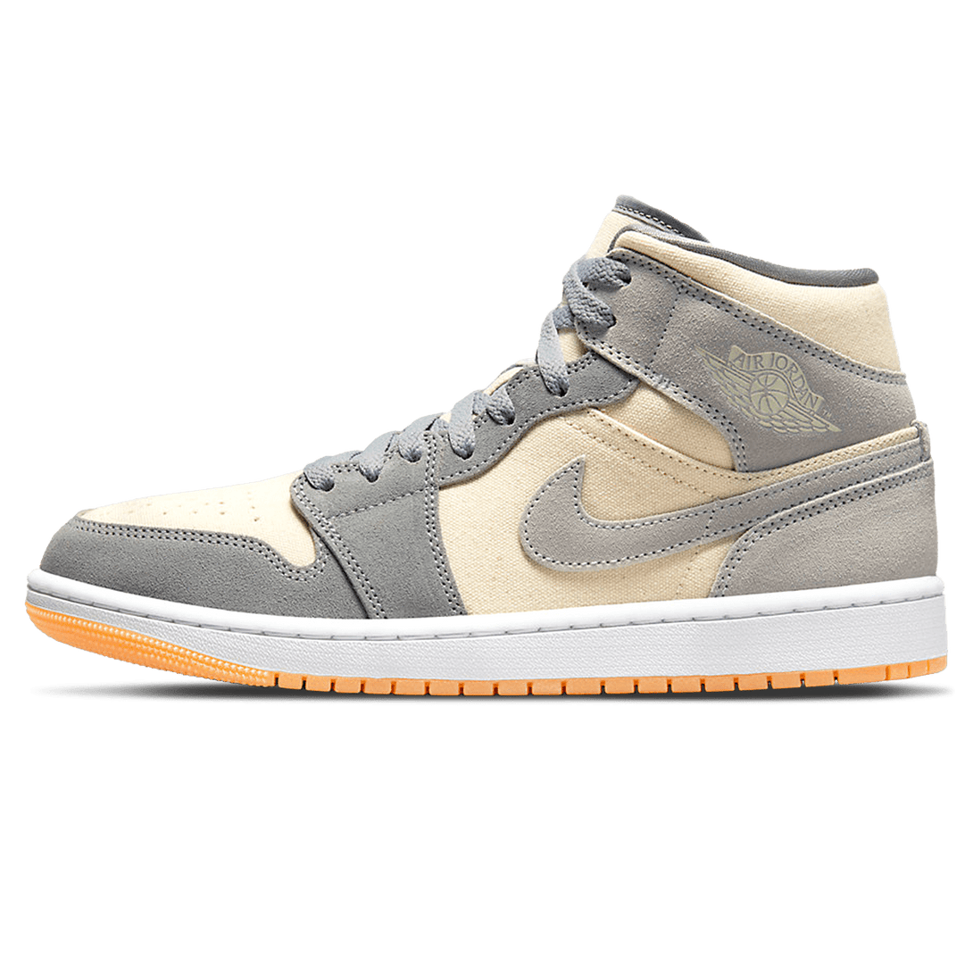 Air Jordan 1 Mid Coconut Milk Particle Grey- Streetwear Fashion - lacezy.com