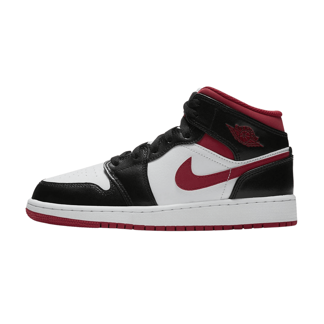 Air Jordan 1 Mid GS 'Black Gym Red'- Streetwear Fashion - lacezy.com