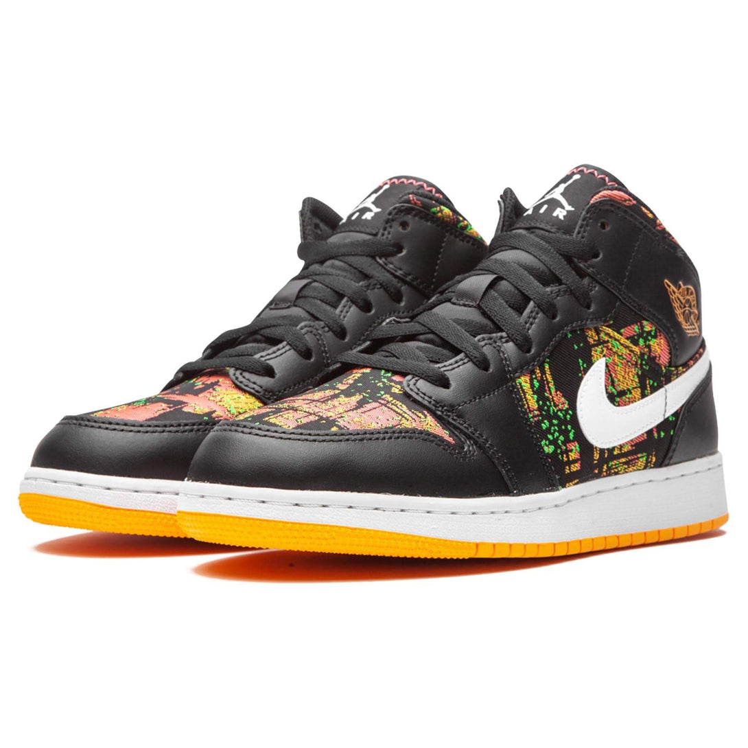 Air Jordan 1 Mid GS 'Black Laser Orange'- Streetwear Fashion - lacezy.com