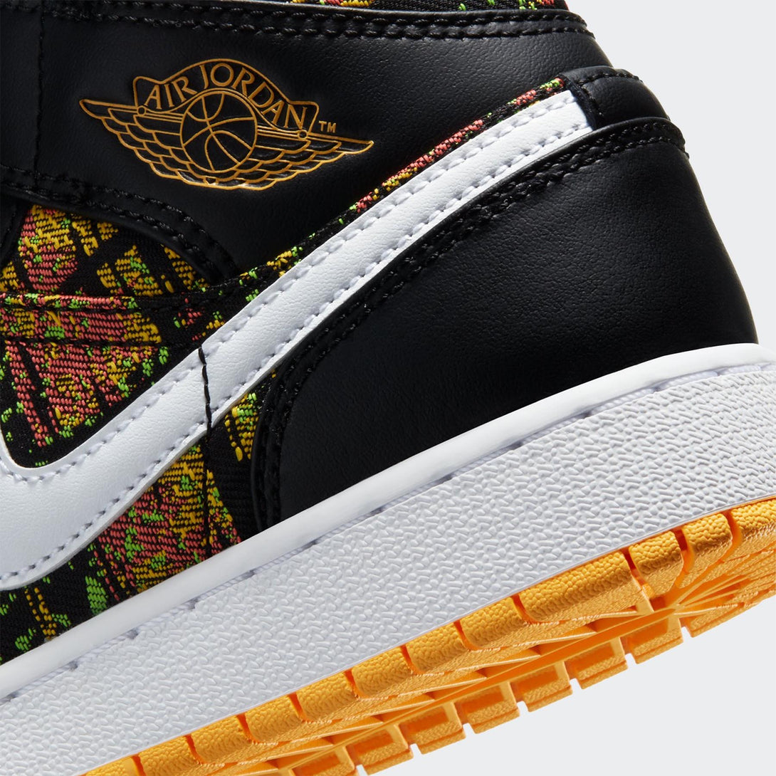 Air Jordan 1 Mid GS 'Black Laser Orange'- Streetwear Fashion - lacezy.com