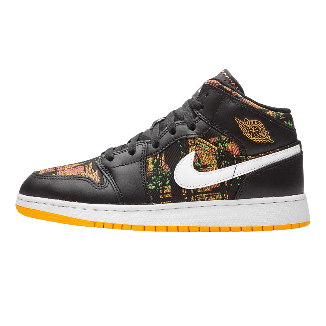 Air Jordan 1 Mid GS 'Black Laser Orange'- Streetwear Fashion - lacezy.com