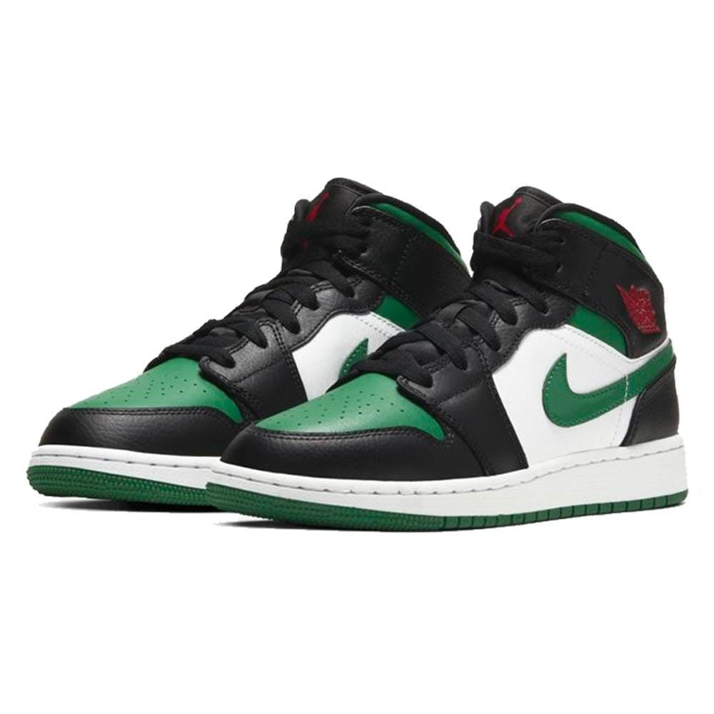 Air Jordan 1 Mid GS 'Black Pine Green'- Streetwear Fashion - lacezy.com