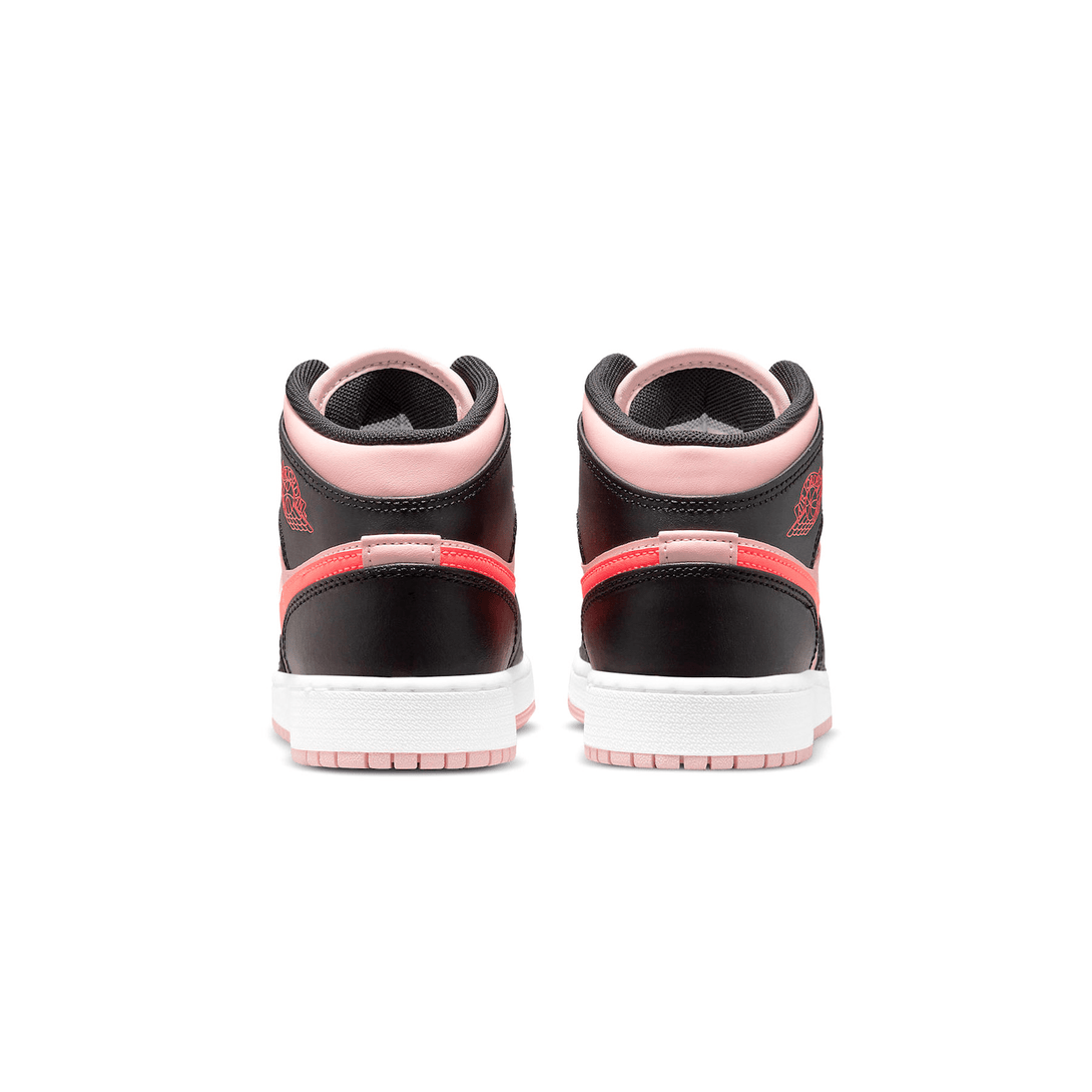 Air Jordan 1 Mid GS Black Pink Crimson- Streetwear Fashion - lacezy.com