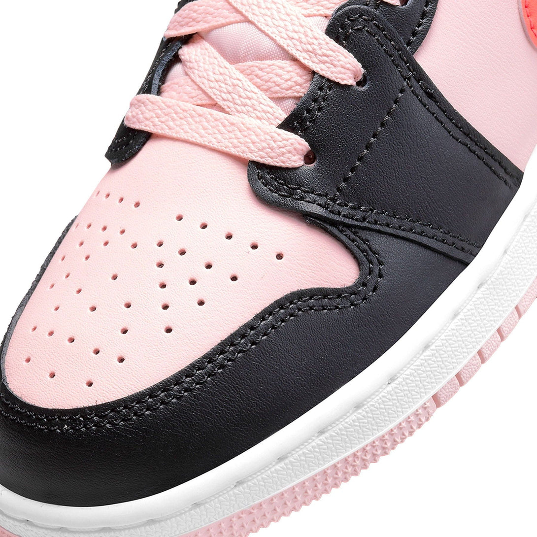 Air Jordan 1 Mid GS Black Pink Crimson- Streetwear Fashion - lacezy.com