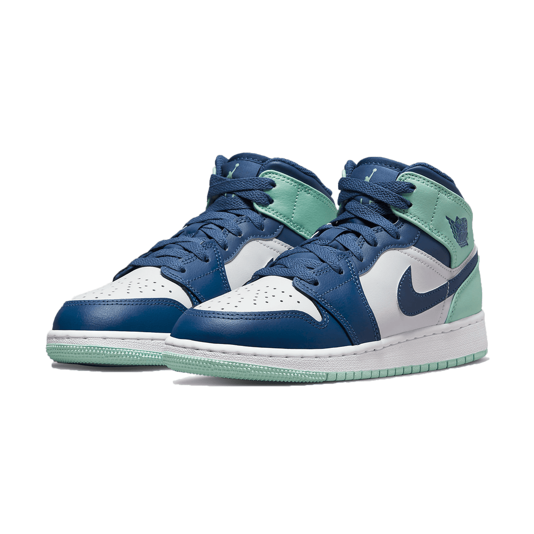 Air Jordan 1 Mid GS 'Blue Mint'- Streetwear Fashion - lacezy.com