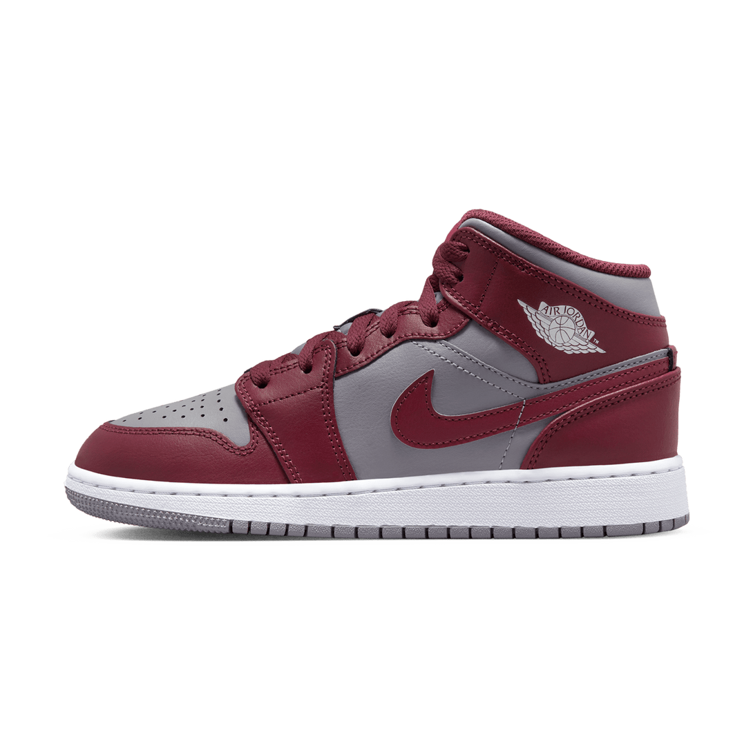 Air Jordan 1 Mid GS 'Cherrywood Red'- Streetwear Fashion - lacezy.com