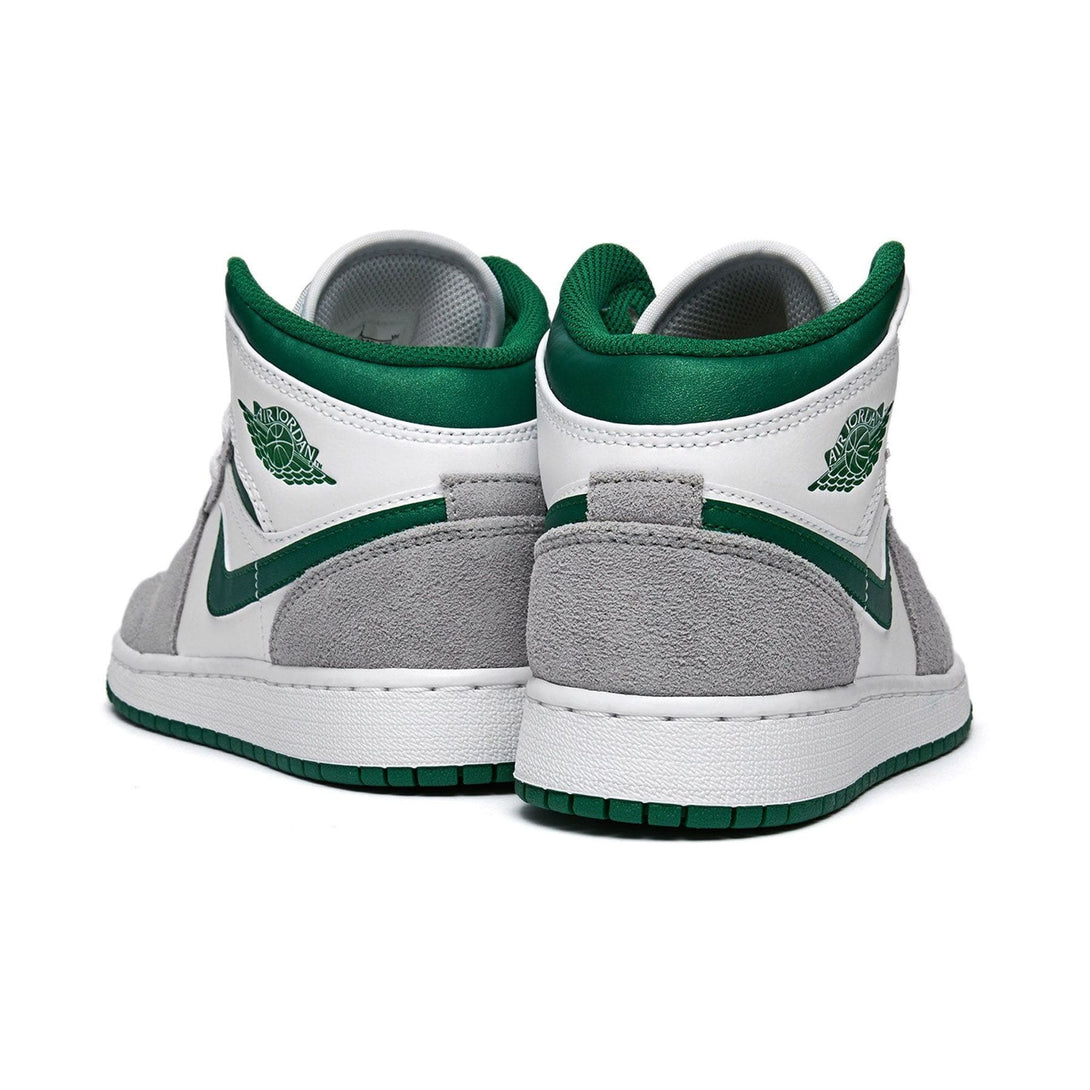 Air Jordan 1 Mid GS 'Green Grey'- Streetwear Fashion - lacezy.com