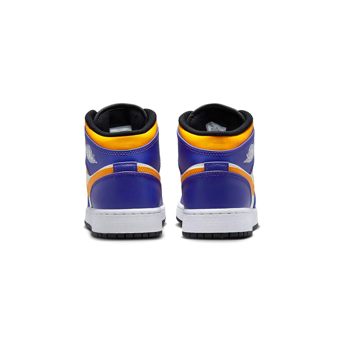 Air Jordan 1 Mid GS 'Lakers'- Streetwear Fashion - lacezy.com