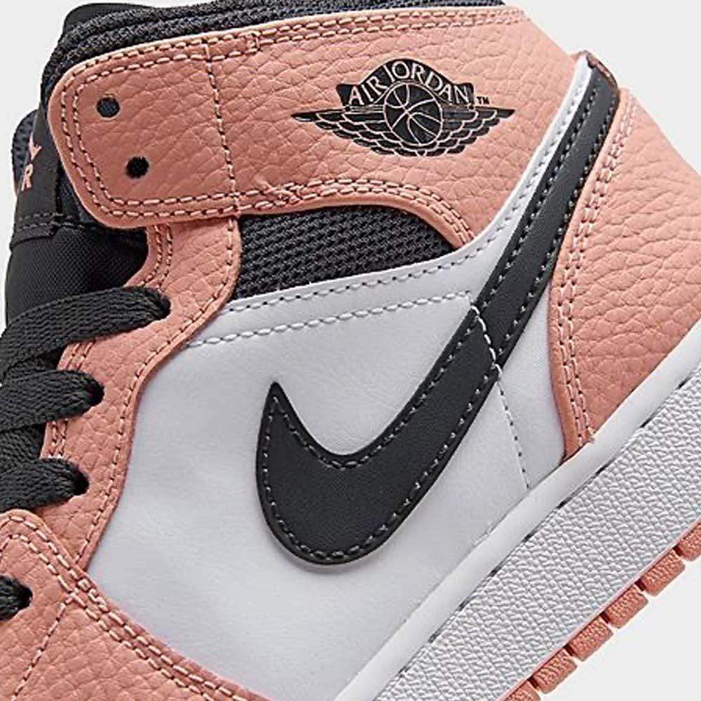 Air Jordan 1 Mid GS ‘Pink Quartz’- Streetwear Fashion - lacezy.com