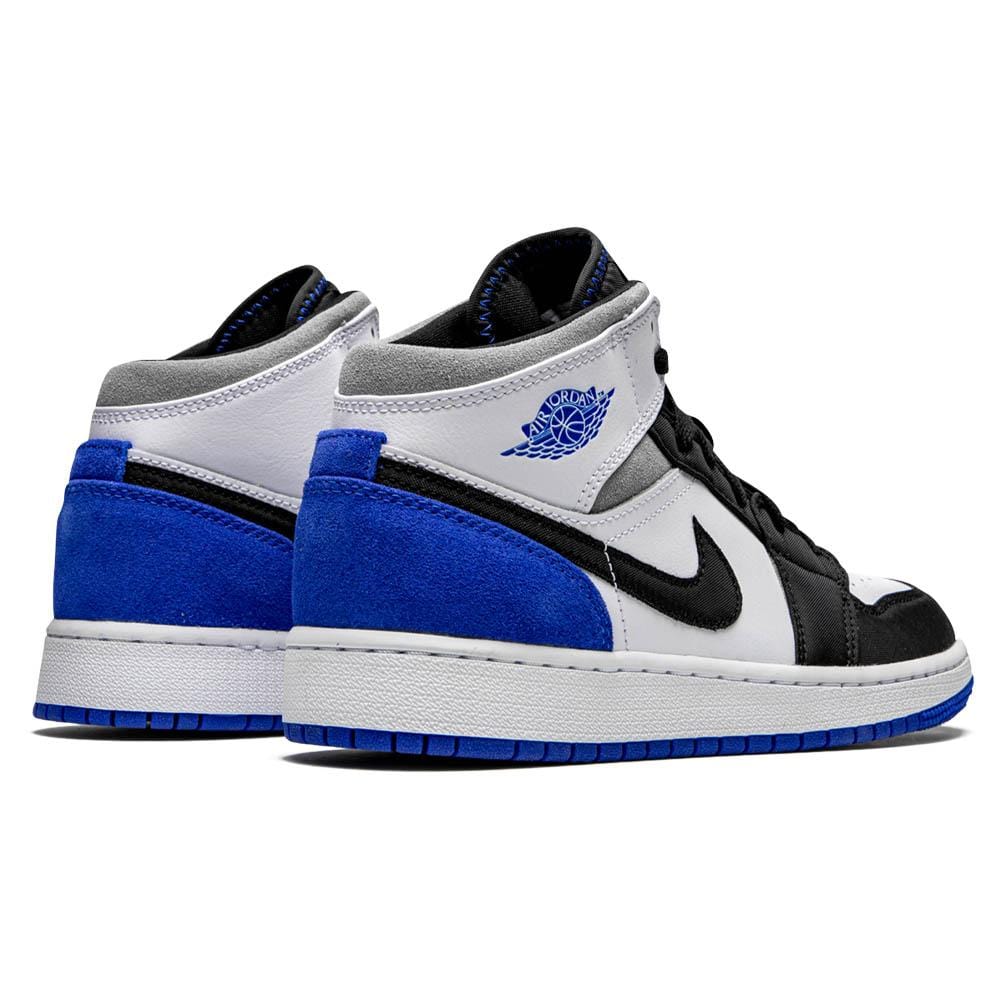 Air Jordan 1 Mid GS 'Royal White'- Streetwear Fashion - lacezy.com