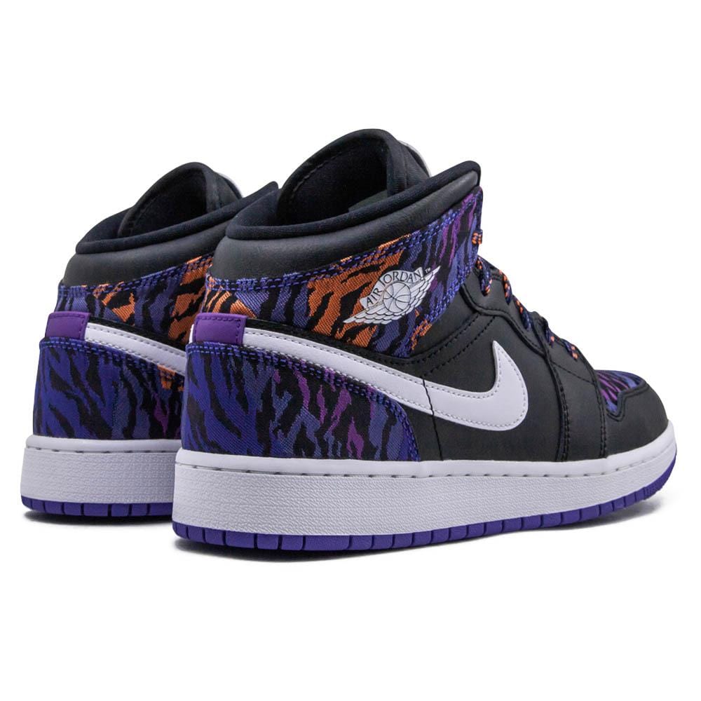 Air Jordan 1 Mid GS 'Tiger Print'- Streetwear Fashion - lacezy.com