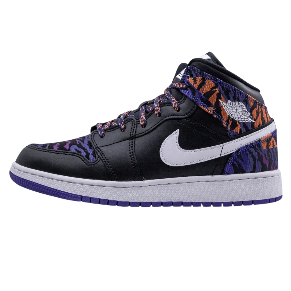 Air Jordan 1 Mid GS 'Tiger Print'- Streetwear Fashion - lacezy.com