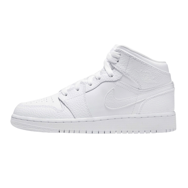 Air Jordan 1 Mid GS 'Triple White'- Streetwear Fashion - lacezy.com