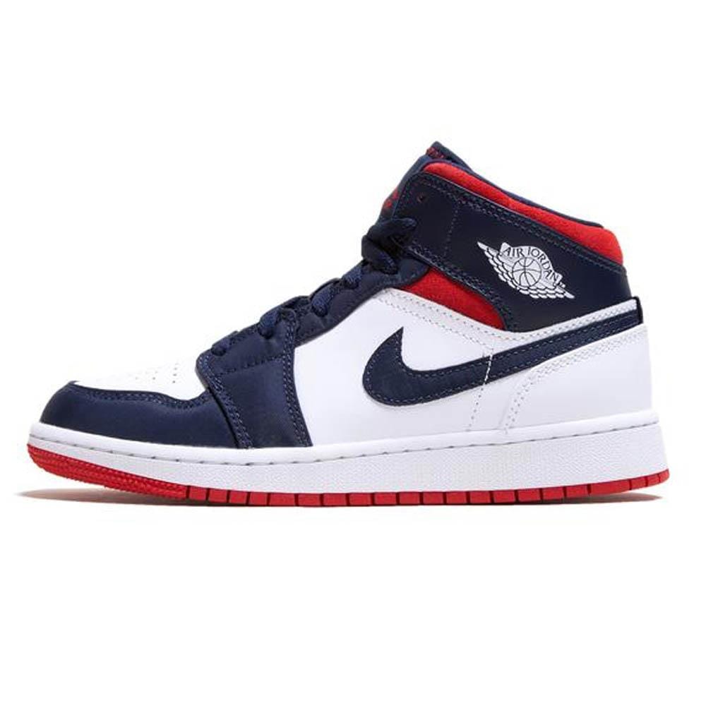 Air Jordan 1 Mid GS 'USA Olympic'- Streetwear Fashion - lacezy.com