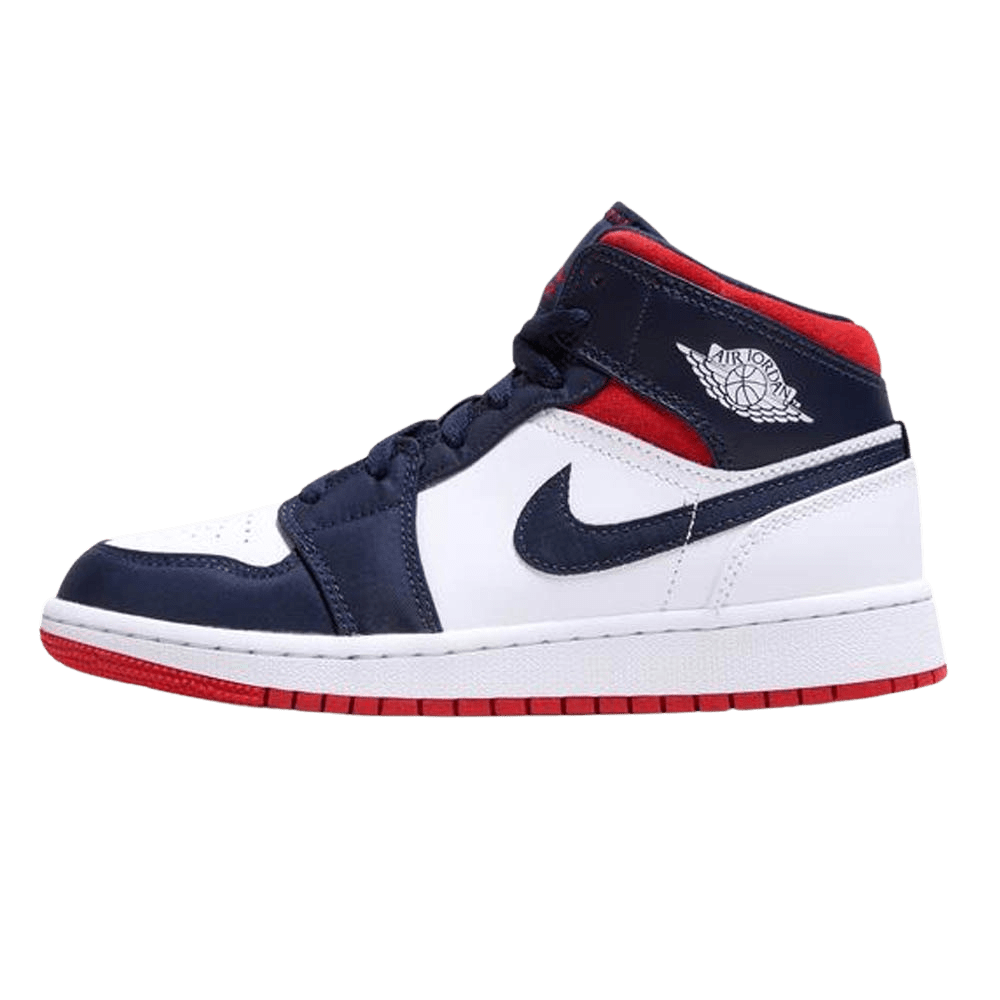 Air Jordan 1 Mid GS 'USA Olympic'- Streetwear Fashion - lacezy.com