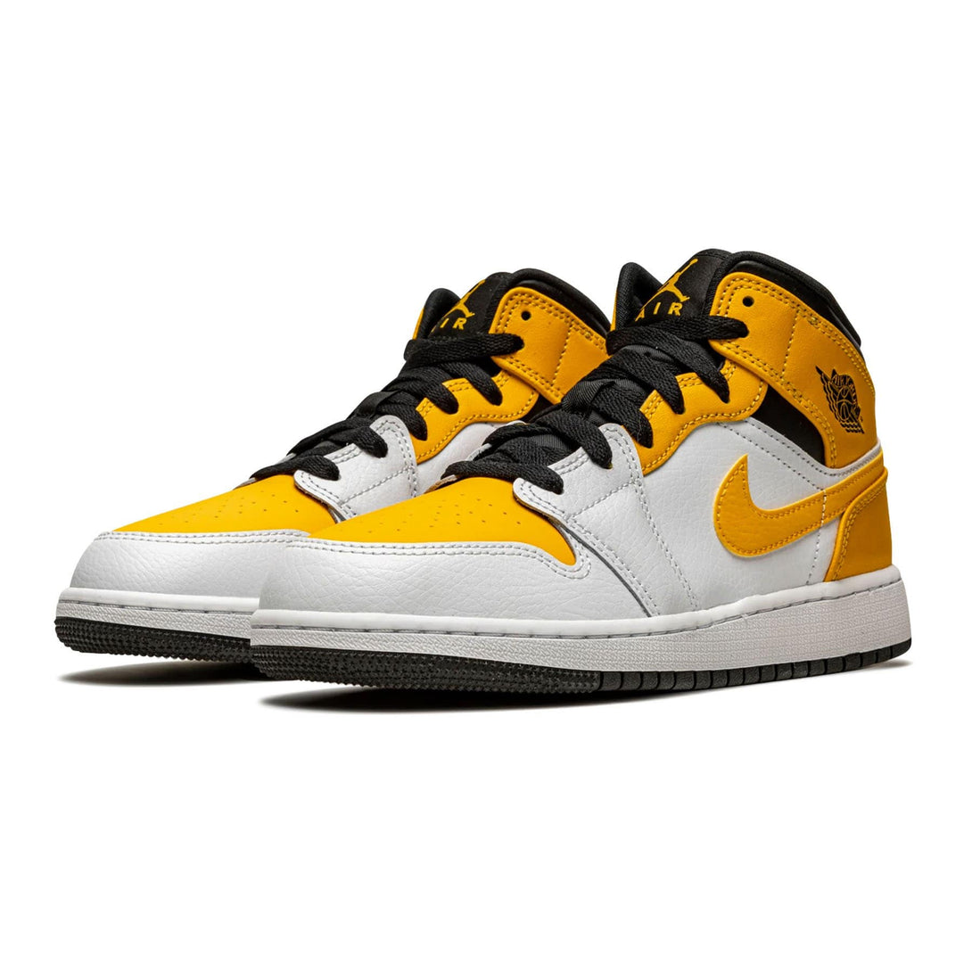 Air Jordan 1 Mid GS 'University Gold'- Streetwear Fashion - lacezy.com