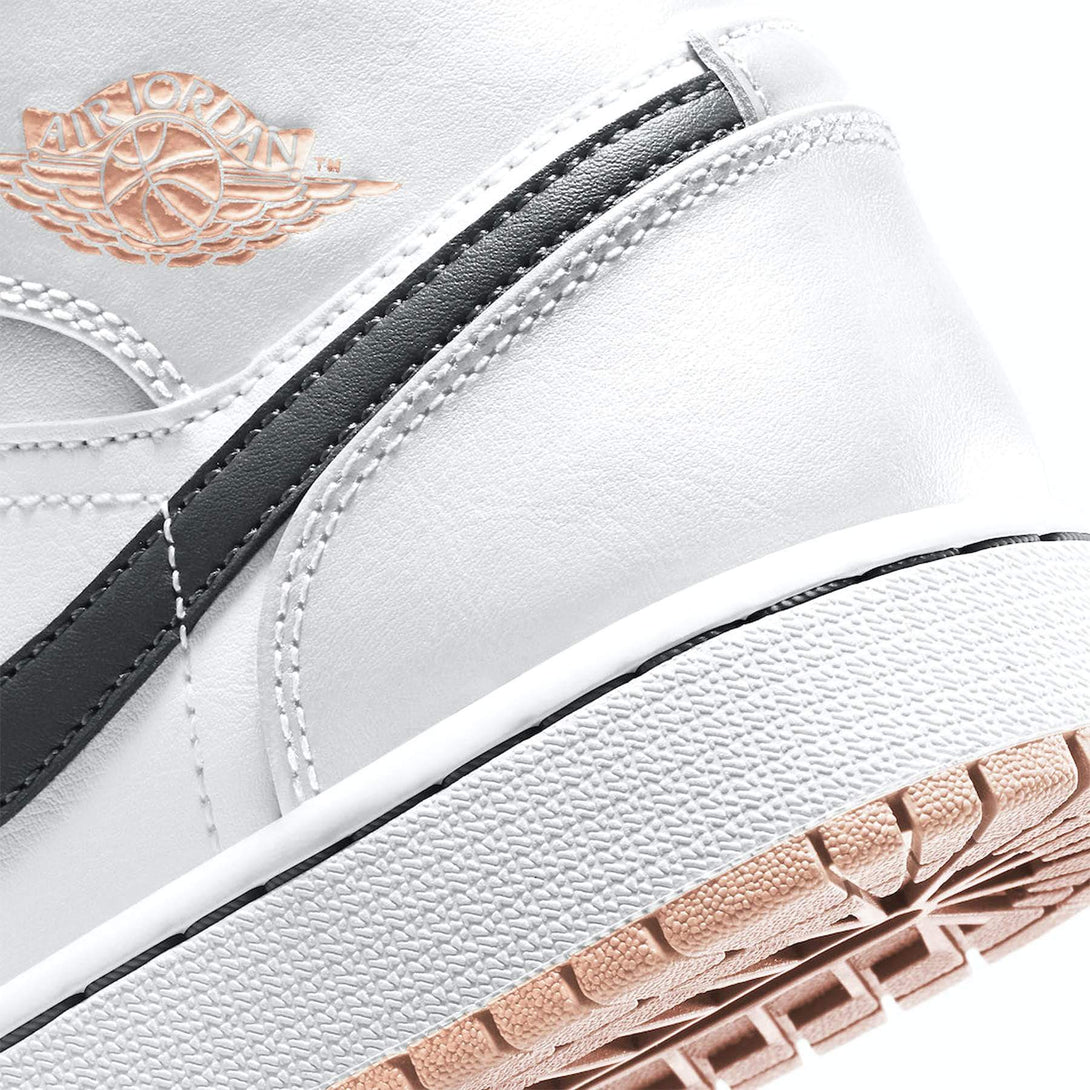 Air Jordan 1 Mid GS 'White Arctic Orange'- Streetwear Fashion - lacezy.com