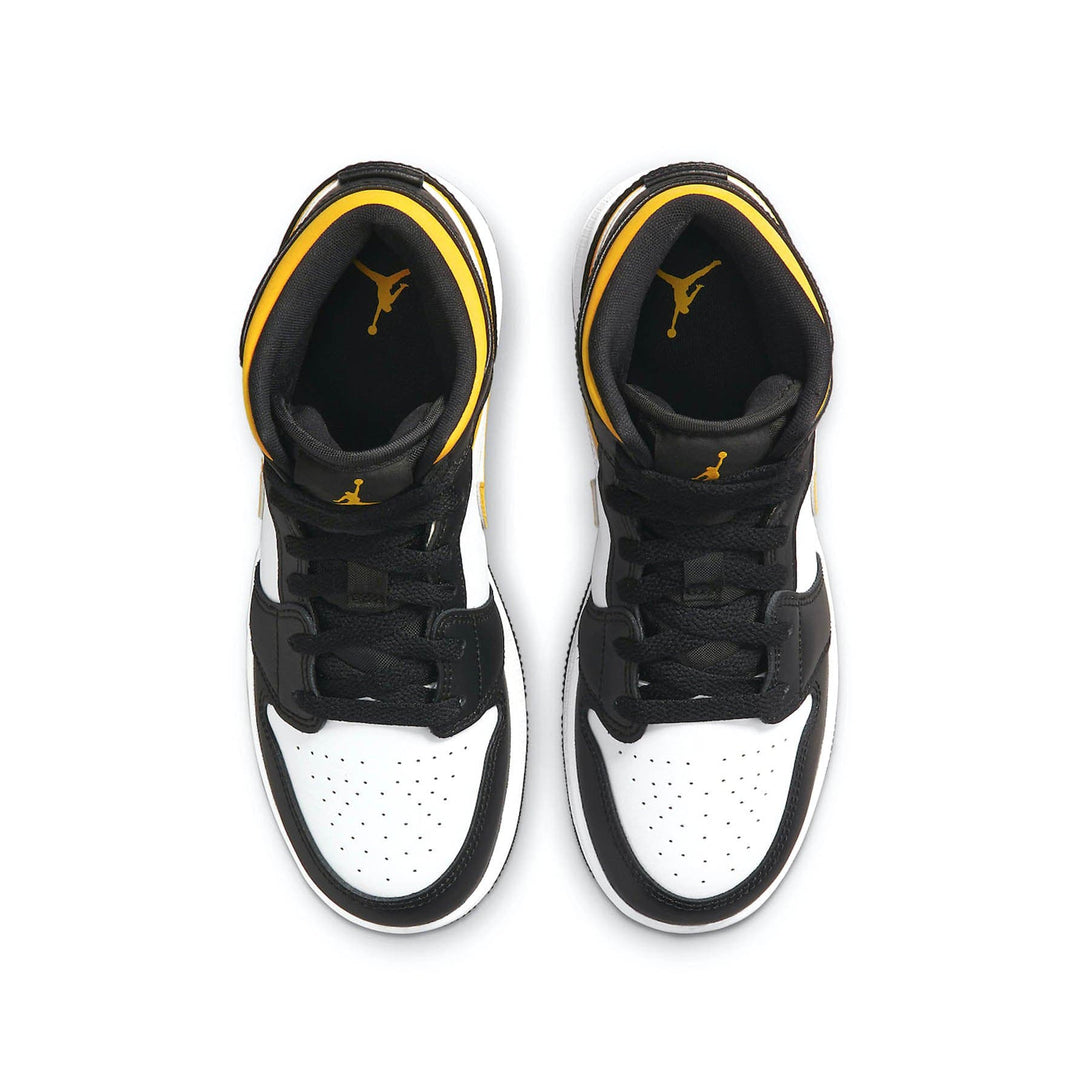 Air Jordan 1 Mid GS 'White Pollen Black'- Streetwear Fashion - lacezy.com