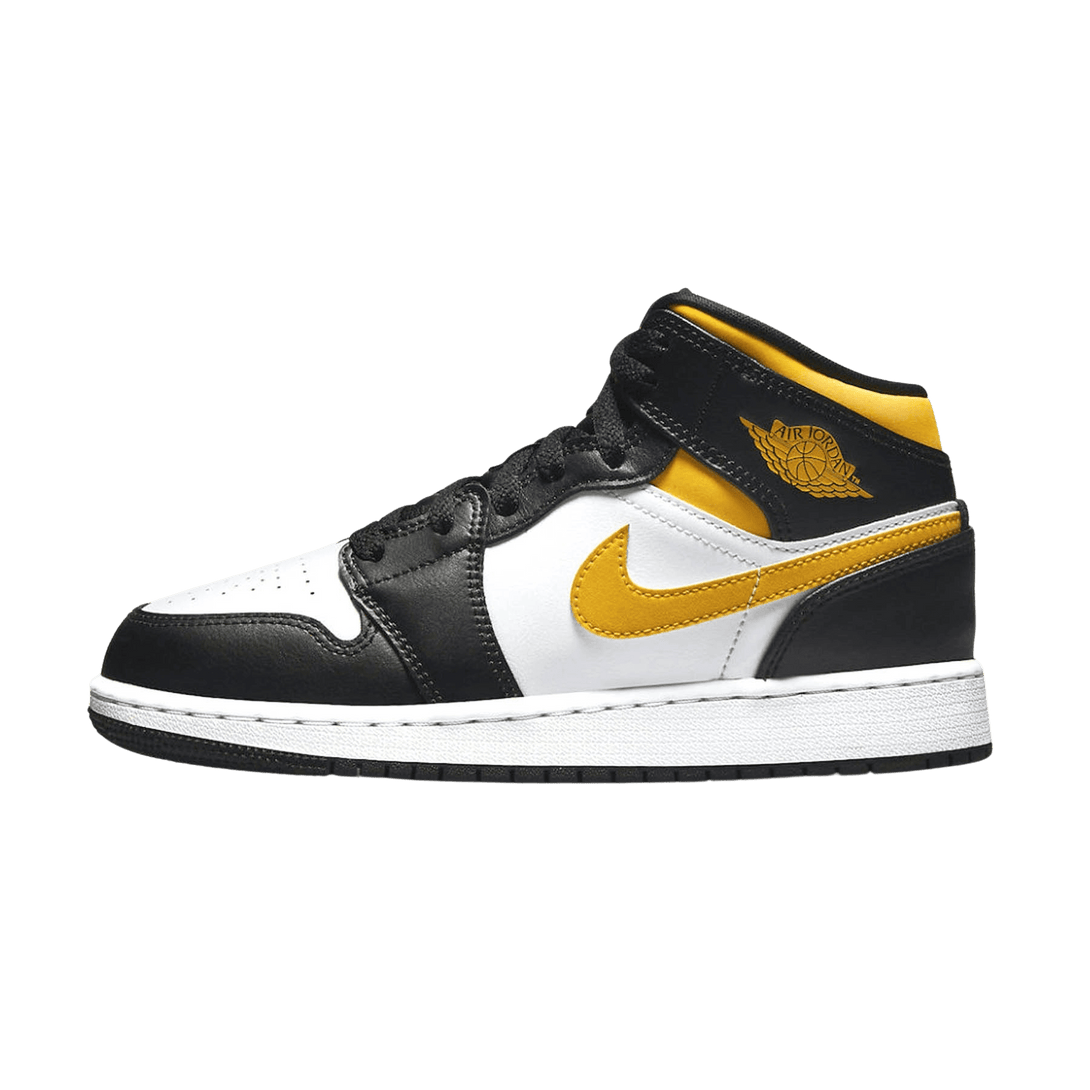 Air Jordan 1 Mid GS 'White Pollen Black'- Streetwear Fashion - lacezy.com