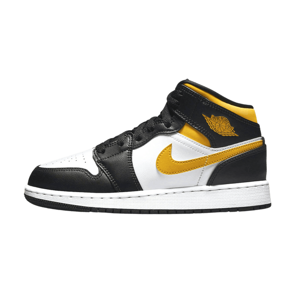 Air Jordan 1 Mid GS 'White Pollen Black'- Streetwear Fashion - lacezy.com