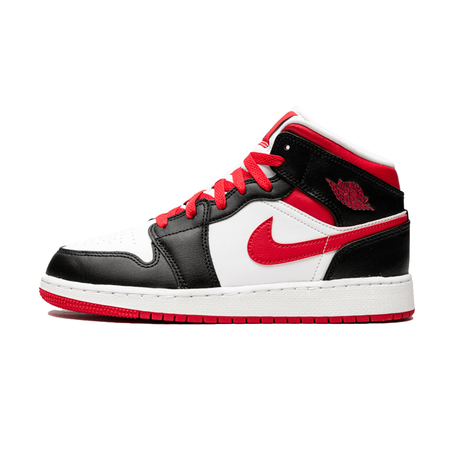 Air Jordan 1 Mid GS 'White Very Berry'- Streetwear Fashion - lacezy.com